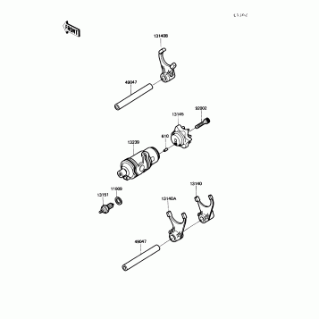 Change Drum/Shift Fork