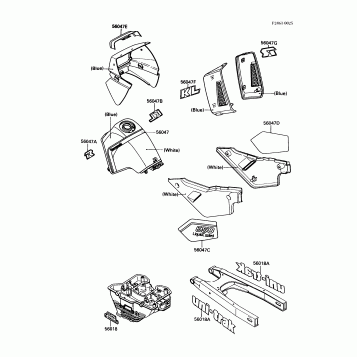 Decal(Blue/White)(KL650-A2)