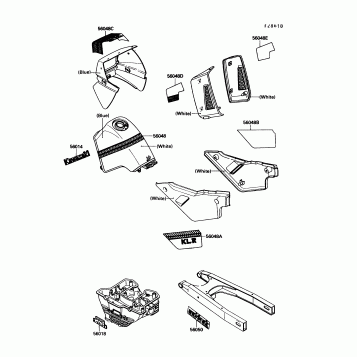 Decal(Blue/White)(KL650-A3/A4)