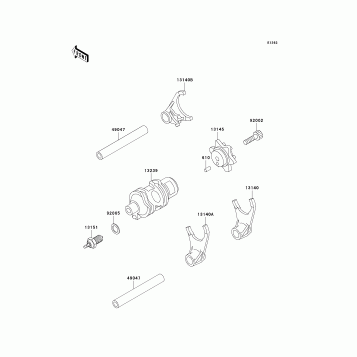 Gear Change Drum/Shift Fork(s)