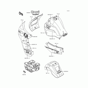 Decal(Blue/White)(KL650-B3)