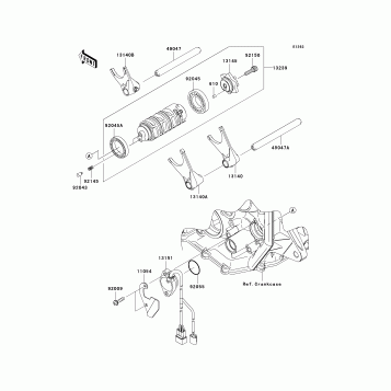 Gear Change Drum/Shift Fork(s)