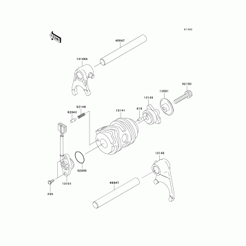 Gear Change Drum/Shift Fork(s)(A1)