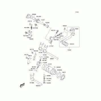 Gear Change Drum/Shift Fork(s)