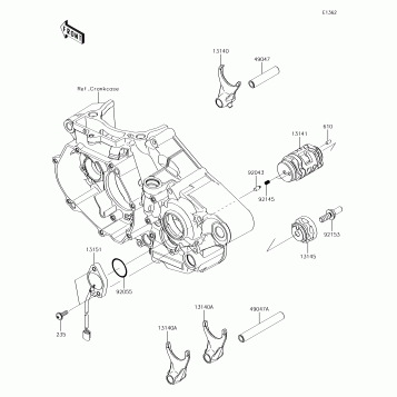 Gear Change Drum/Shift Fork(s)