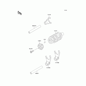 Gear Change Drum/Shift Fork(s)