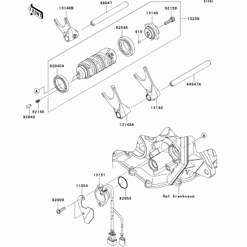 Gear Change Drum/Shift Fork(s)