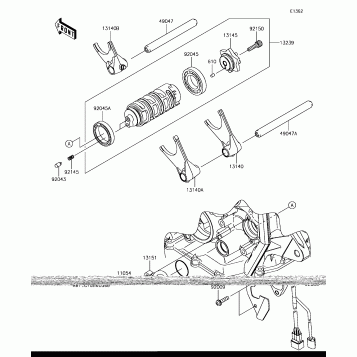 Gear Change Drum/Shift Fork(s)