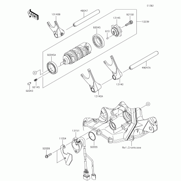Gear Change Drum/Shift Fork(s)