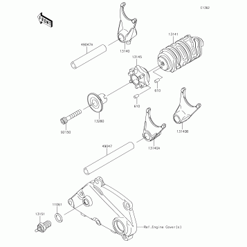 Gear Change Drum/Shift Fork(s)