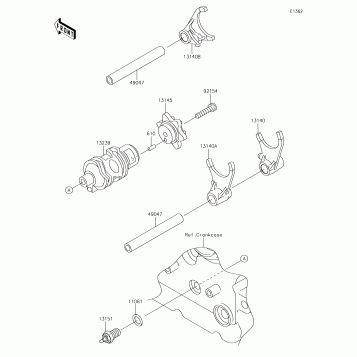 Gear Change Drum/Shift Fork(s)