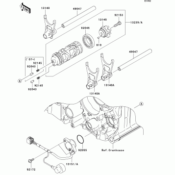 Gear Change Drum/Shift Fork(s)