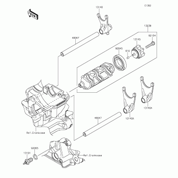 Gear Change Drum/Shift Fork(s)