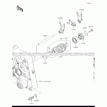 Gear Change Drum/Shift Fork(s)
