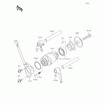 Gear Change Drum/Shift Fork(s)