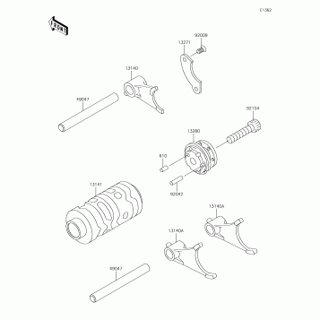 Gear Change Drum/Shift Fork(s)