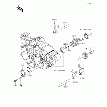Gear Change Drum/Shift Fork(s)
