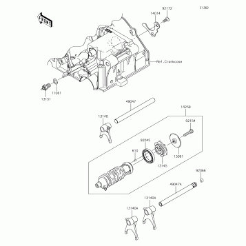 Gear Change Drum/Shift Fork(s)