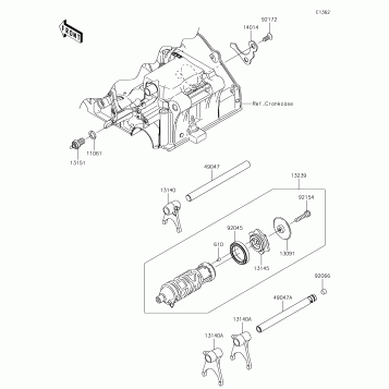 Gear Change Drum/Shift Fork(s)