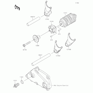 Gear Change Drum/Shift Fork(s)