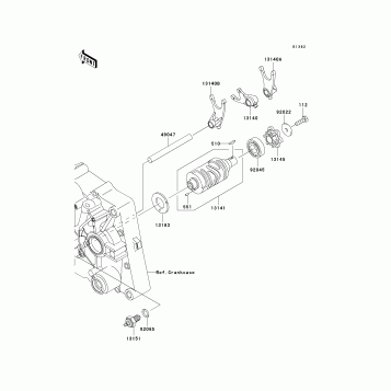 Gear Change Drum/Shift Fork(s)