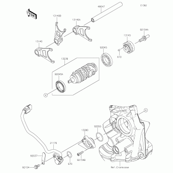 Gear Change Drum/Shift Fork(s)