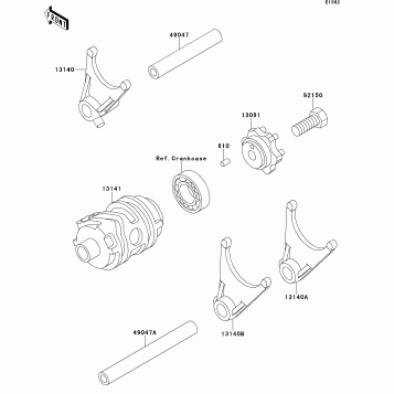 Change Drum/Shift Fork
