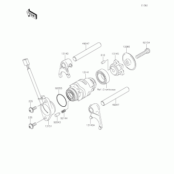 Gear Change Drum/Shift Fork(s)