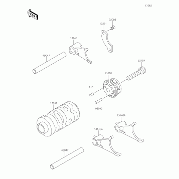 Gear Change Drum/Shift Fork(s)