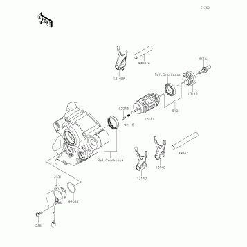 Gear Change Drum/Shift Fork(s)