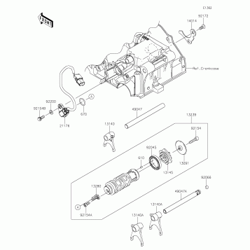 Gear Change Drum/Shift Fork(s)