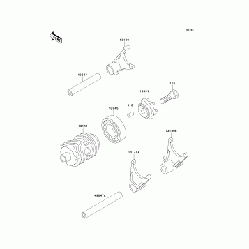 Gear Change Drum/Shift Fork(s)