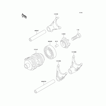 Gear Change Drum/Shift Fork(s)