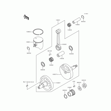 Crankshaft/Piston(KX125-H2)