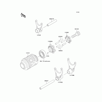 Gear Change Drum/Shift Fork(s)