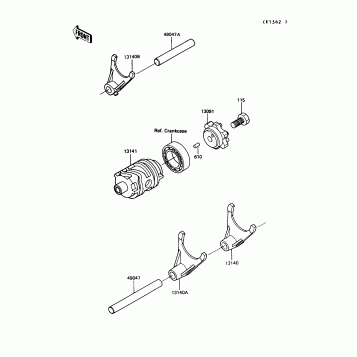 Gear Change Drum/Shift Fork(s)