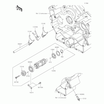 Gear Change Drum/Shift Fork(s)