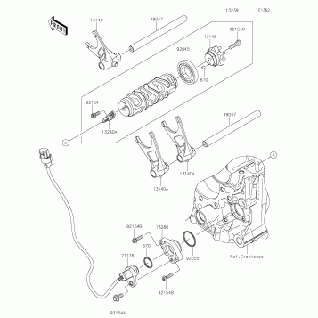 Gear Change Drum/Shift Fork(s)