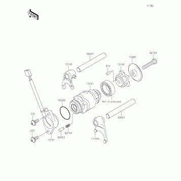 Gear Change Drum/Shift Fork(s)