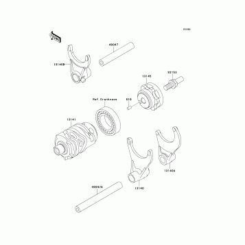 Gear Change Drum/Shift Fork(s)
