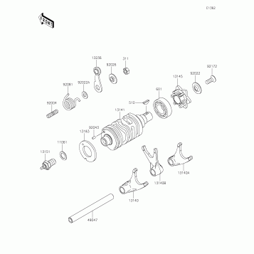 Gear Change Drum/Shift Fork(s)