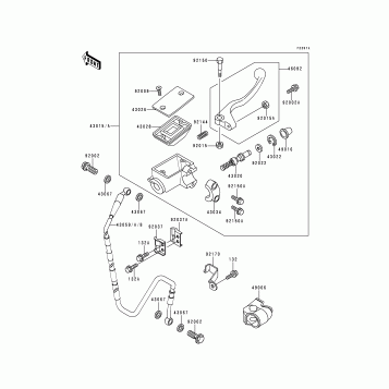 Front Master Cylinder(KX500-E6/E7/E8)