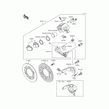 Rear Brake(KX500-E4/E5/E6/E7)