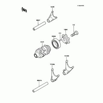 Gear Change Drum/Shift Fork(s)