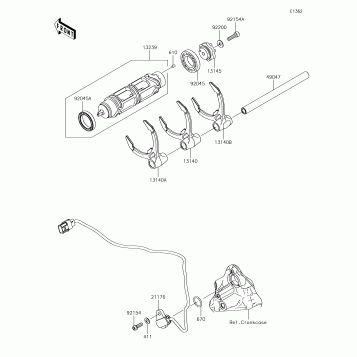 Gear Change Drum/Shift Fork(s)