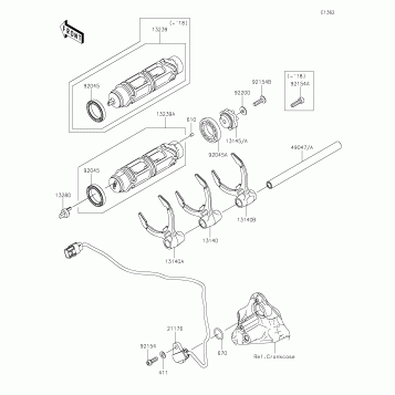 Gear Change Drum/Shift Fork(s)