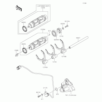 Gear Change Drum/Shift Fork(s)