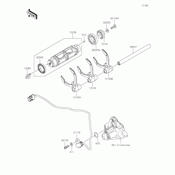 Gear Change Drum/Shift Fork(s)