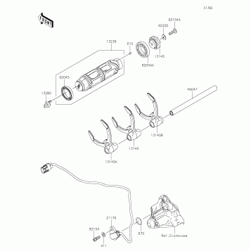 Gear Change Drum/Shift Fork(s)
