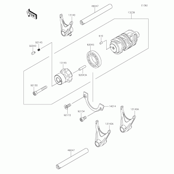 Gear Change Drum/Shift Fork(s)